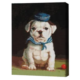 Tablou pe numere BrushMe DBS1205FC Mozaic cu diamante 40x50сm (fără cutie) Bulldog, Lucia Heffernan
