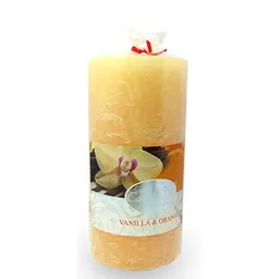 Lumânare Promstore 46130 Zniczplast Свеча ароматизированная Decor 14x7cm, 60ч, Ваниль-Апельсин