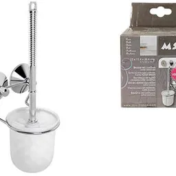 Perie WC MSV 53674 cu suport 12x11.5x33.5cm pe 2 ventuze crom