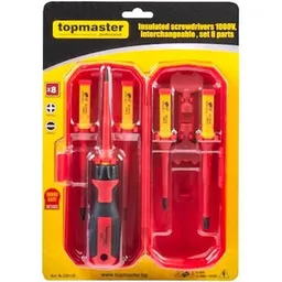 Șurubelniță Topmaster 220139 8 șurubelnițe izolate VDE 1000V cu un singur mâner