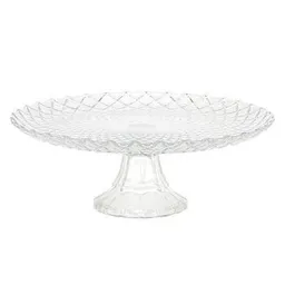 Farfurie Promstore 47729 Блюдо сервировочное на ножке Diamond D26, H9.5cm, стекло