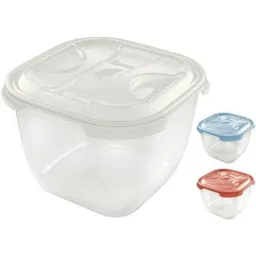 Container alimentare Tontarelli 34808 Емкость пищевая квадратная Nuvola 3l, 19.5x19.5x14cm