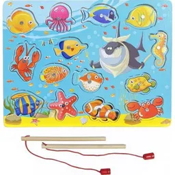 Joc educativ de masă miscellaneous 9750 Pescuit magnetic din lemn 135617