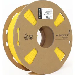 Filament pentru imprimantă 3D Gembird TPE flexible filament, Yellow, 1.75mm, 1kg