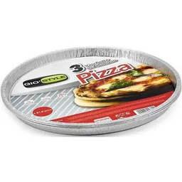 Formă de copt GioStyle 51554 Формы алюминиевые для пиццы, 100µm, 3шт,D31.5x2cm