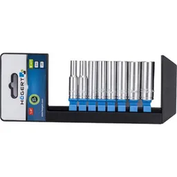 Set de unelte de mână Hoegert Set de capete chei tubulare 50mm 1/4 8buc HT1A886