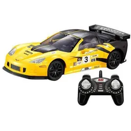 Jucărie cu telecomandă RC Cars 866-1809B Corvette Racing C6R 1:18 cu telecomandă și baterie de 4.8V
