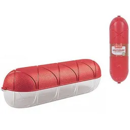 Container alimentare Бытпласт 46766 для хранения колбасы Phibo D7cm, 25.8cm, красный
