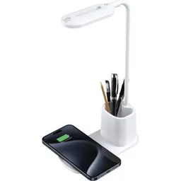 Lampă de masă și corp de iluminat Rebeltec W601 with QI wireless charging 15W, White