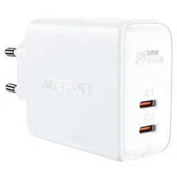 Încărcător cu fir Acefast A29, Dual port, 2 x USB-C, GaN PD50W