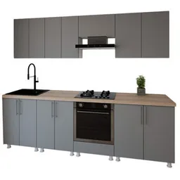 Mobilă pentru bucatarie Smartex (30113) K3 260сm Grafit