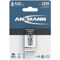 Acumulator Ansmann NiMH rechargeable battery Micro AAA / HR03 / 1.2V, 1000мАh, 2 pack