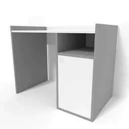 Masă de birou Smartex (10910) Tab Classic 110cm Alb+Grafit