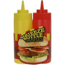 Container alimentare Promstore 41699 Набор 2 бутылки для соусов BBQ 400ml, пластик, 2 цвета