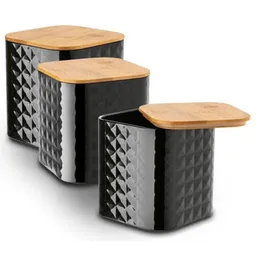 Container alimentare Tadar Geometric Black 3pcs