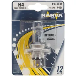 Lampă auto Narva H4 RANGE POWER BLUE+ 12V 60/55W P43T BLIST (48677 BL)