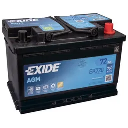 Acumulator auto Exide START-STOP AGM 12V 72Ah 760EN 278x175x190 -/+ (EK720)