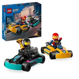 Set de construcție Lego City: Go-Karts and Race Drivers (60400)