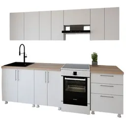 Mobilă pentru bucatarie Smartex (30067) K2 260сm Alb