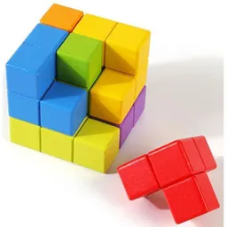 Joc de logică miscellaneous 8881 Cub de lemn 178653