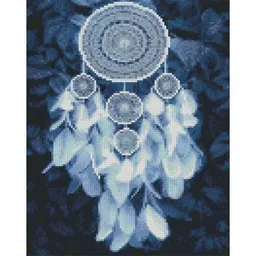 Tablou pe numere Strateg HX448 Алмазная мозайка Ловец снов из перьев 40x50