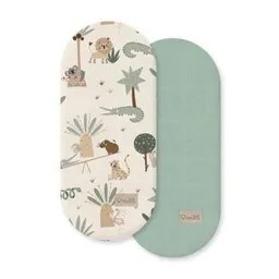 Lenjerie de pat pentru copii Albero Mio Простынь в коляску 2-pack CP4 Tropic fun 80x35 cm