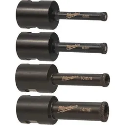 Set de tubulare, bite, duze Milwaukee 4932471863 burghie diamantate 4buc Diamond Max