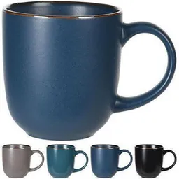 Cană Promstore 45810 Чашка 330ml Metallic Rim Blu