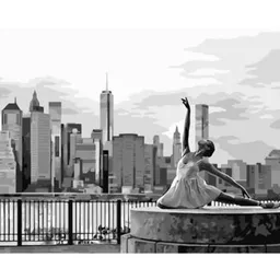 Tablou pe numere Strateg R 8 /26 (DY430)(61407) Balerina оn New York, 40x50 cm