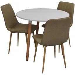 Set masă și scaune Evelin di Costacurta стол DT-404-1 + 3 стула XR-154WO Beige9 (rogojca) (3544)