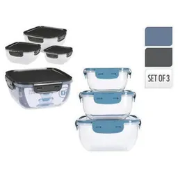 Container alimentare Excellent Houseware 48134 Set recipiente pentru pastrare 3 buc 0.5l, 0.9l. 1.5l