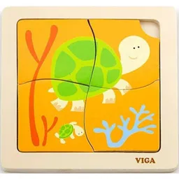 Puzzle Viga 50143 din lemn "Broasca Țestoasă"