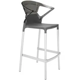 Scaun de bar Papatya Ego-K Bar - seat anthracite / legs anthracite / back smoke