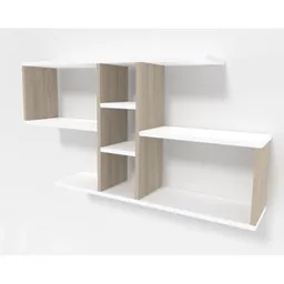 Raft decorativ Smartex (13803) RD10 Alb+Stejar deschis