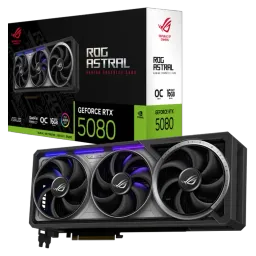 Placă video ASUS ROG Astral GeForce RTX 5080 OC, Black