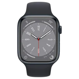 Apple Watch 8 MNUJ3 45mm, Midnight Almn Case Midnight Sport Band GPS