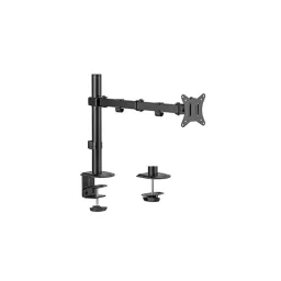 Arm for 1 monitor 17"-32" Gembird MA-D1-01, Adjustable desk display mounting arm (rotate, tilt, swivel), VESA 75/100, up to 9 kg, black
