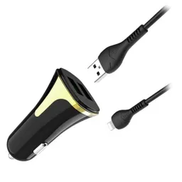 Încărcător auto HOCO Z31, QC3.0 ,(Lightning), Black