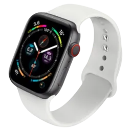 Curea din silicon pentru Apple Watch 42–44 mm, M/L, White
