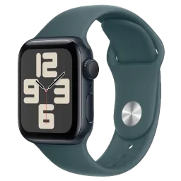 Apple Watch SE 2 gen2 Midnight GPS Sport Band Lake Green 44 mm