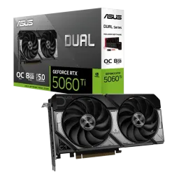 Placă video ASUS Dual GeForce RTX 5060 Ti OC, Negru