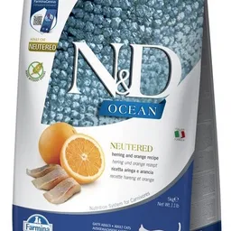 Hrană uscată pentru pisici Farmina N&D Ocean Herring & Orange Neutered 5kg