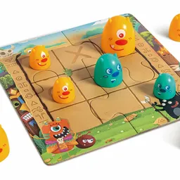 Joc educativ de masa Hape Monster Tic-Tac-Toe (E1109)