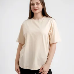 Tricou de dame Bumbacel UT230479090_BEJ_XXS7 Cream, s.XL