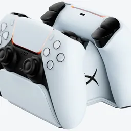 HyperX ChargePlay Duo Controller Charging Station for PS5, White, Quickly charges 2 x Dualshock 4 via EXT port