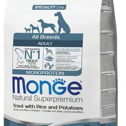 Monge Super Premium All Breeds Adult Trout/Rice/Potatoes