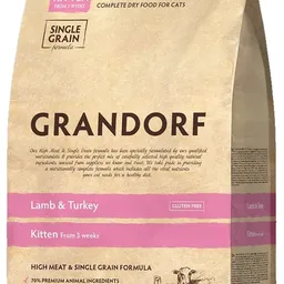 Hrană uscată pentru pisici Grandorf Kitten Lamb & Turkey 400g