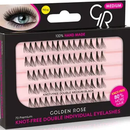 Gene false Golden Rose Knot-Free Double Individual Eyelashes Medium