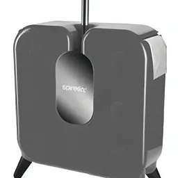 Perie WC Spirella 49968 Perie pentru WC cu suport hârtie (7 role) Cube neagru