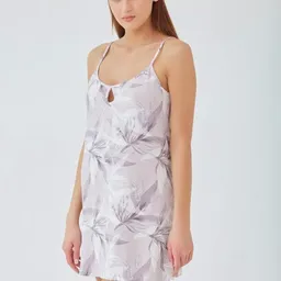 Camașa de noapte Ajoure T4204 Truffle/Print Leaf, s.L